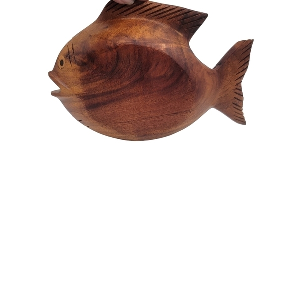 MID century modern carved fish - Picture 4 of 7